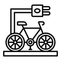 Elektrofahrrad Icon-Stil vektor