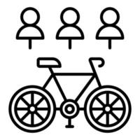 elektrisch Fahrrad Teilen Symbol Stil vektor