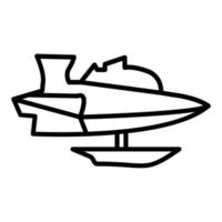 Wasserflugzeug Rennen Symbol Stil vektor