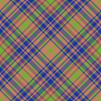 Stoff Textur Plaid. prüfen Tartan Textil. Muster Hintergrund Vektor nahtlos.