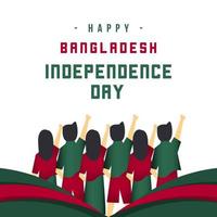 glückliche bangladesche Unabhängigkeitstag Vektorschablonen-Designillustration vektor