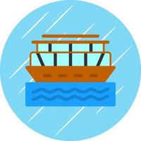 Tragflügelboot-Vektor-Icon-Design vektor