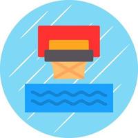 Wasser-Basketball-Vektor-Icon-Design vektor