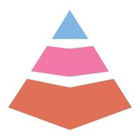 3d Pyramide Diagramm Symbol.