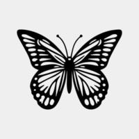 Schmetterling Silhouette Vektor schwarz und Weiß