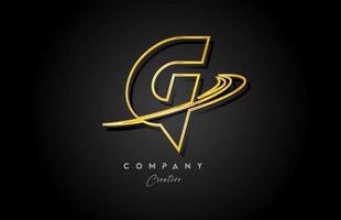 Gold G Alphabet Brief Logo Symbol Design mit golden rauschen. kreativ Vorlage zum Unternehmen und Geschäft vektor