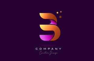 b Rosa Gelb Alphabet Brief Logo Symbol Design. kreativ Vorlage zum Geschäft und Unternehmen vektor