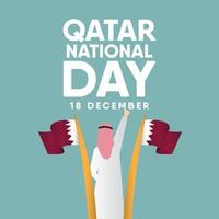 Katar Nationalfeiertag Vektor Vorlage Design Illustration