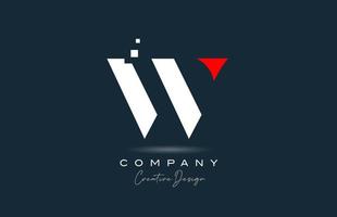 rot Weiß w Alphabet Brief Logo Symbol Design mit Punkte. kreativ Vorlage zum Geschäft und Unternehmen vektor