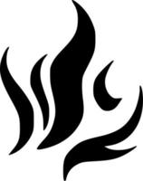 schwarz und Weiß von Feuer Symbol vektor