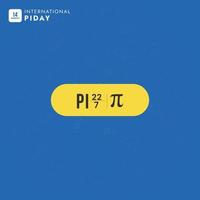 glücklich International Pi Tag Sozial Medien Post vektor