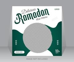 Besondere Ramadan Essen Speisekarte Sozial Medien Post oder Netz Anzeigen Rabatt Angebot Banner Design Vorlage vektor