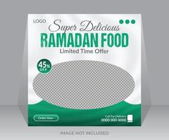Ramadan kareem köstlich Essen Sozial Medien Post Design Vorlage vektor
