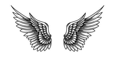 fri vektor ängel vingar illustration design