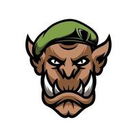 troll maskot logotyp design vektor