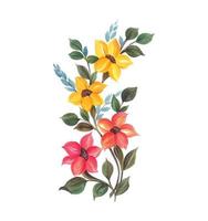 kostenlos schön Vektor Blumen- Illustration