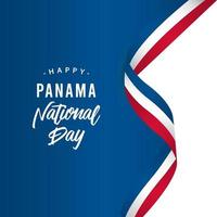 glad Panama nationaldag vektor mall design illustration