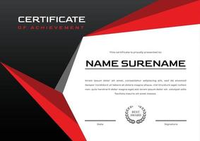 Zertifikat-Design-Vorlage für Leistung, Sportturnier und Wettbewerb vektor
