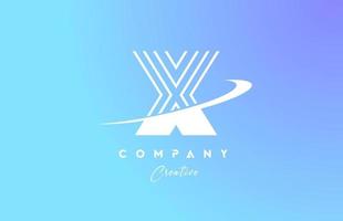 Pastell- Farbe x Blau Alphabet Brief Logo Symbol Design mit rauschen. kreativ Vorlage zum Unternehmen und Geschäft vektor