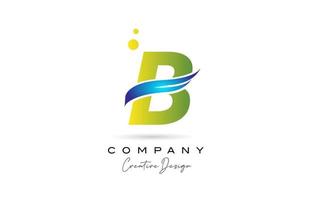 Grün b Alphabet Brief Logo Symbol mit rauschen. kreativ Vorlage zum Unternehmen und Geschäft vektor