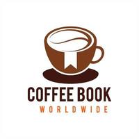 Kaffee Buch Geschäft Vektor Symbol Illustration