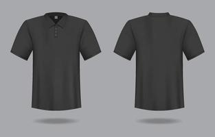 3d Polo schwarz T-Shirt vektor
