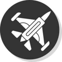 Düsenflugzeug-Vektor-Icon-Design vektor