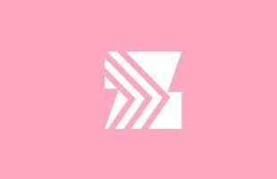 Rosa geometrisch z Alphabet Brief Logo Symbol mit Linie Design. kreativ Vorlage zum Geschäft und Unternehmen vektor