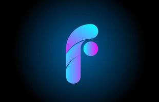 Blau Rosa f Alphabet Brief Logo Symbol Design mit Gradient Farbe. kreativ Vorlage zum Unternehmen und Geschäft vektor