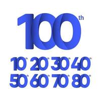 Illustration för 100-årsjubileumsvektormall vektor