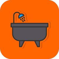 Badewanne-Vektor-Icon-Design vektor