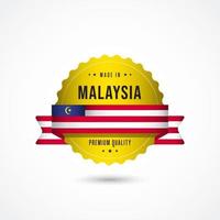 gjord i malaysia premium kvalitet etikett badge vektor mall design illustration