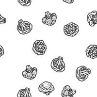 broccoli mat kål vegetabiliska vektor sömlös mönster