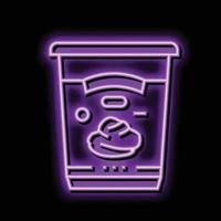 griechisch Joghurt Milch Produkt Neon- glühen Symbol Illustration vektor