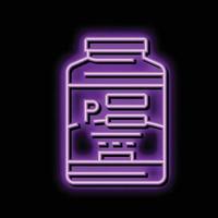 Molke Protein Milch Produkt Molkerei Neon- glühen Symbol Illustration vektor