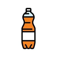 dryck soda plast flaska Färg ikon vektor illustration