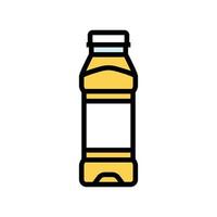 leeren Saft Plastik Flasche Farbe Symbol Vektor Illustration