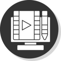 Design von Vektorsymbolen für die Videobearbeitung vektor