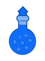 Trank Flasche Blau runden Vektor eben Design