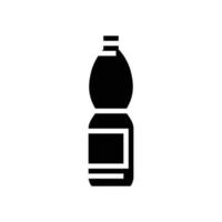 återvinna vatten plast flaska glyf ikon vektor illustration