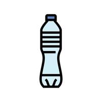 dryck vatten plast flaska Färg ikon vektor illustration