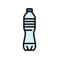 Getränk Wasser Plastik Flasche Farbe Symbol Vektor Illustration