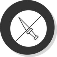 kein Waffenvektor-Icon-Design vektor