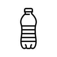 mineral vatten plast flaska linje ikon vektor illustration