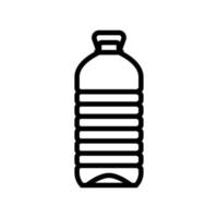 ekologi vatten plast flaska linje ikon vektor illustration