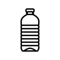 Ökologie Wasser Plastik Flasche Linie Symbol Vektor Illustration