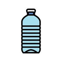 Ökologie Wasser Plastik Flasche Farbe Symbol Vektor Illustration