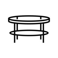 Tabelle Leben Zimmer Linie Symbol Vektor Illustration