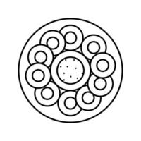 ring geschnittene zwiebellinie symbol vektorillustration vektor