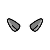 ko horn djur- Färg ikon vektor illustration